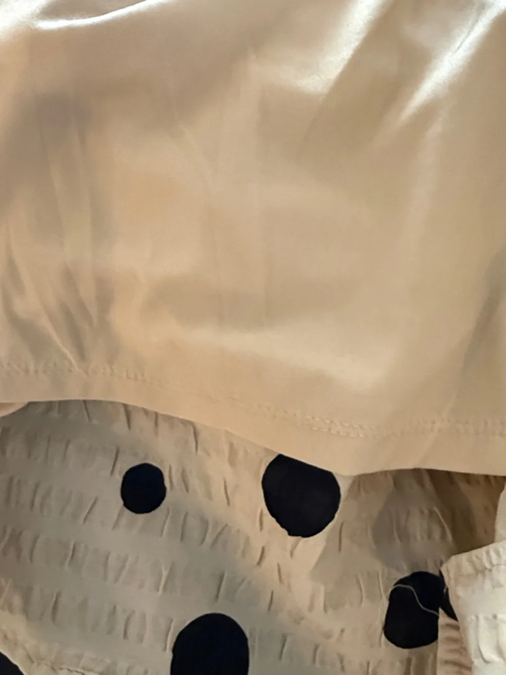 Sleeveless Tan Maxi Dress with Black Polka Dots - Picture 9 of 9